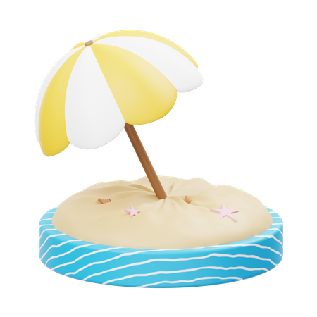 Beach Umbrella  3D Icon