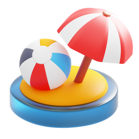 Beach Umbrella  3D Icon