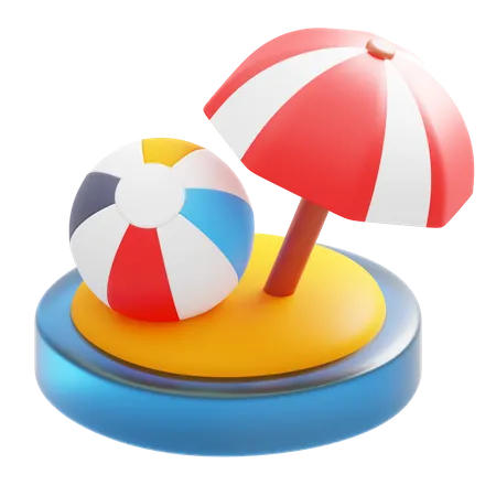 Beach Umbrella  3D Icon