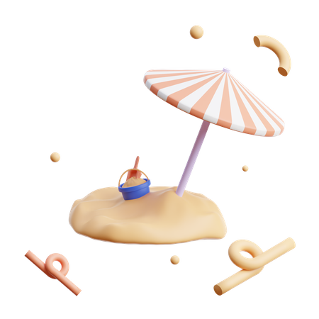 Beach Umbrella  3D Icon