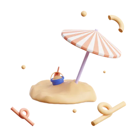 Beach Umbrella  3D Icon