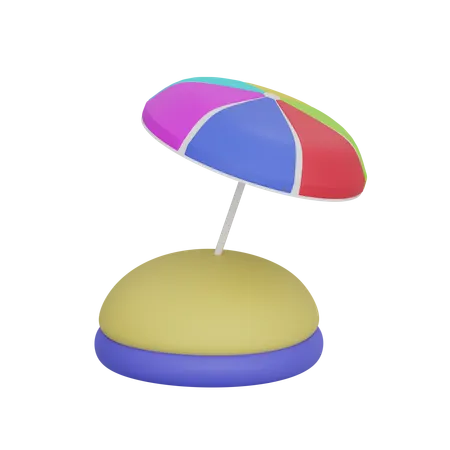 Beach Umbrella  3D Icon