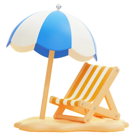 Beach Umbrella  3D Icon