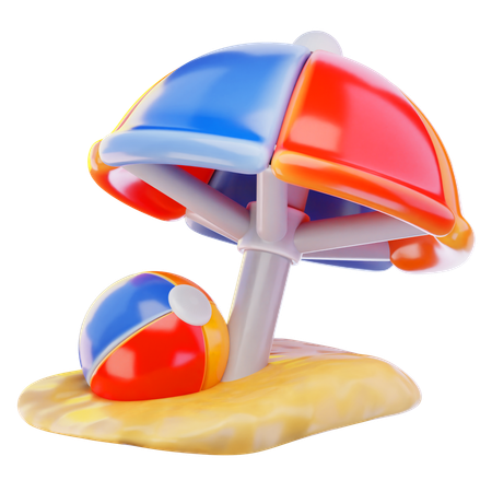 Beach Umbrella  3D Icon