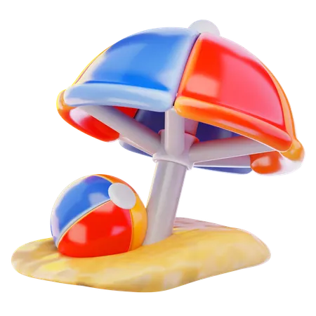 Beach Umbrella  3D Icon