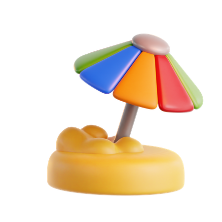 Beach Umbrella  3D Icon