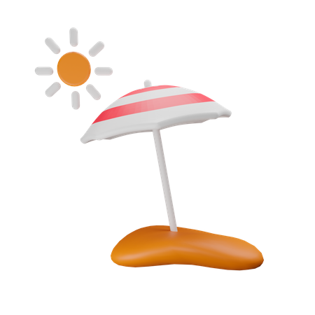 Beach Umbrella  3D Icon