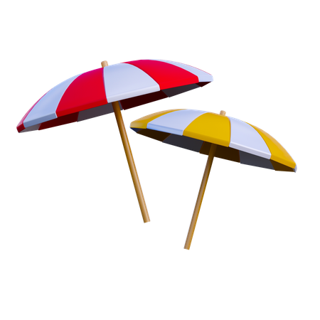 Beach Umbrella  3D Illustration