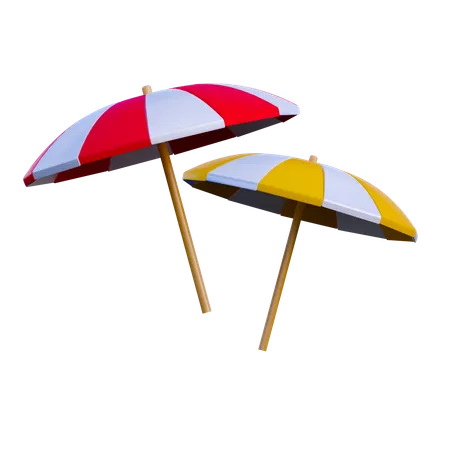 Beach Umbrella  3D Illustration