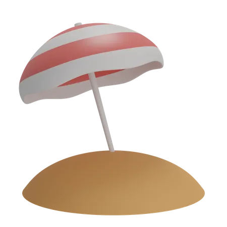 Beach Umbrella  3D Illustration