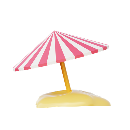Beach Umbrella 3D Illustration
