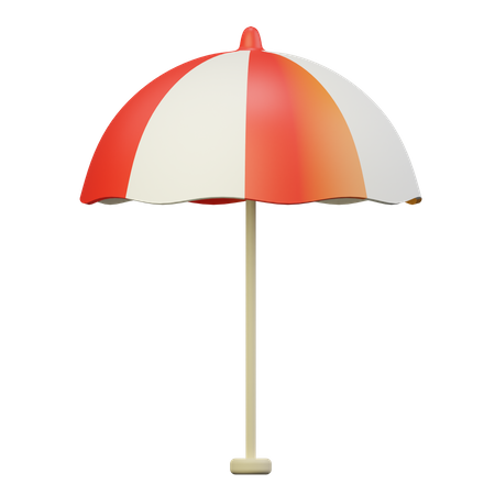 Beach Umbrella 3D Illustration