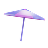 3d beach umbrella logo