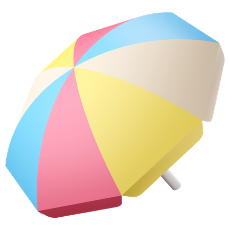 Beach umbrella 3D Icon