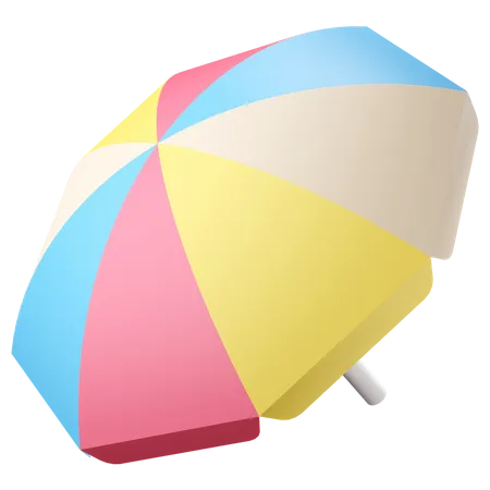 Beach umbrella 3D Icon