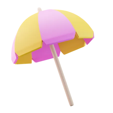 Beach Umbrella 3D Icon