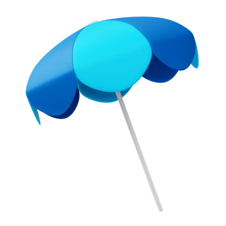 Summer Elements Colorful Beach Umbrella Blender 3 D Model 3D Icon