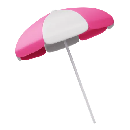 Summer Elements Colorful Beach Umbrella Blender 3 D Model 3D Icon