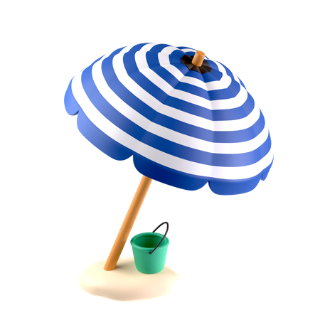 Beach umbrella  3D Icon