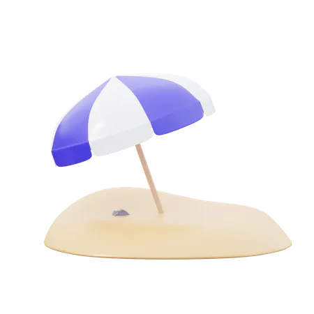 Beach Umbrella 3D Icon
