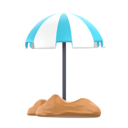 Beach Umbrella 3 D Travel Vacation Icon Pack 3D Icon