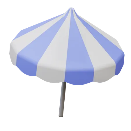 3 D Illustration Of Beach Umbrella 3D Icon