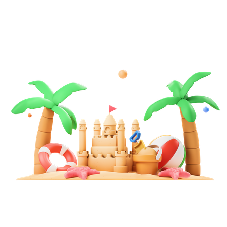 ビーチバケーション  3D Icon