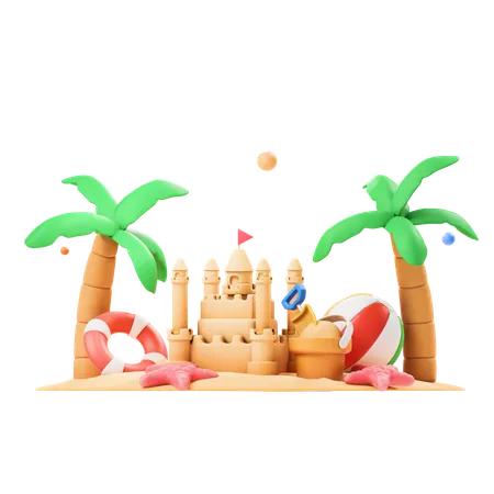 ビーチバケーション  3D Icon