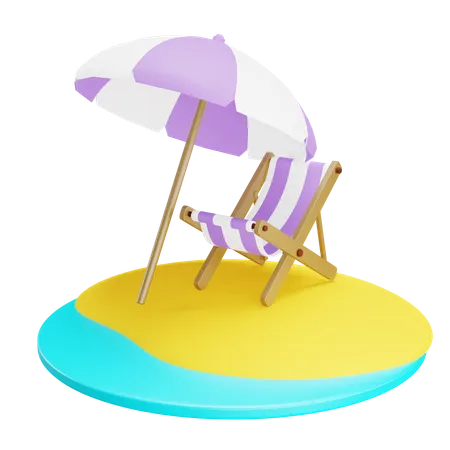 Beach Vacation  3D Icon