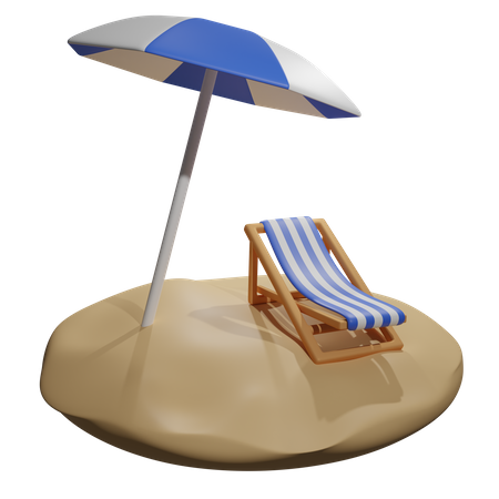 Beach vacation  3D Icon