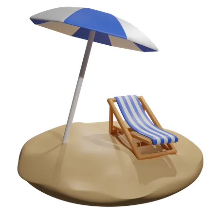 Beach vacation  3D Icon