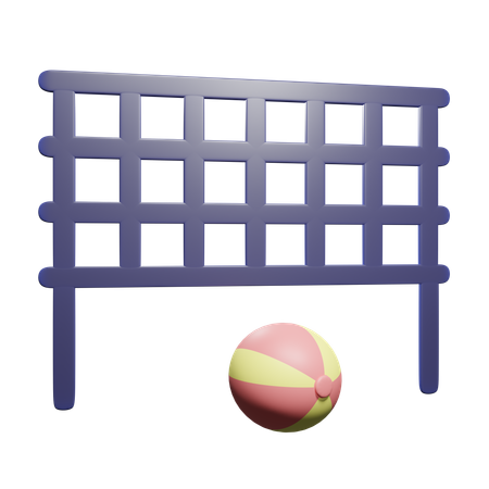 Beach-volley  3D Icon