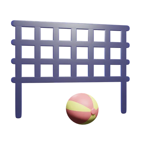 Beach-volley  3D Icon