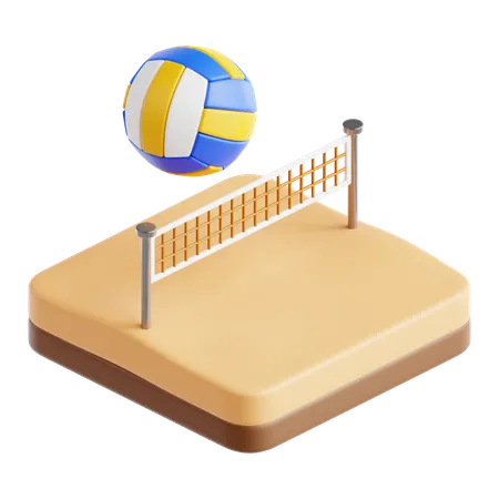 Beach-volley  3D Icon