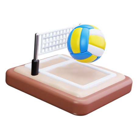 Beach-volley  3D Icon