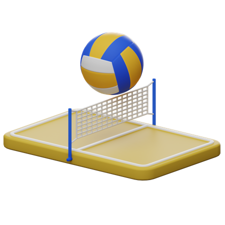 Beach Volley  3D Icon