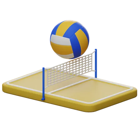 Illustration 3 D Du Jeu De Volley Ball 3D Illustration