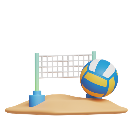 Beach-volley  3D Icon