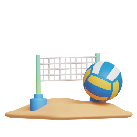 Beach-volley  3D Icon