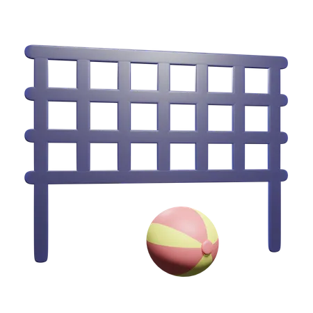 Beach Volleyball  3D Icon