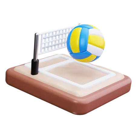 Beach Volleyball  3D Icon