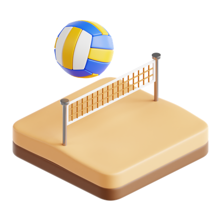 Beach Volleyball  3D Icon