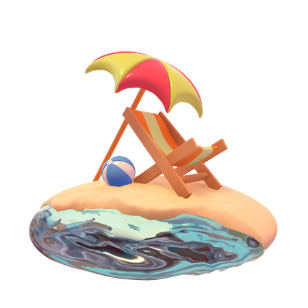 Beachside Relaxation  3D Icon