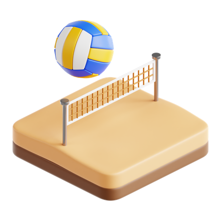 Beach-Volleyball  3D Icon