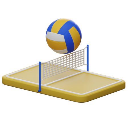 Beach-Volleyball  3D Illustration