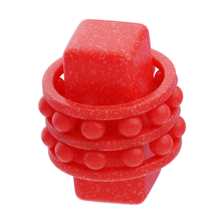 Beaded Cylinder  3D Icon