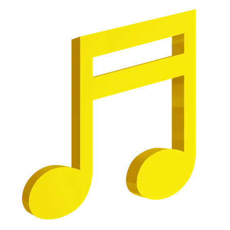 Beam Music Note  3D Icon