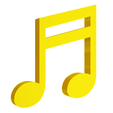 Beam Music Note  3D Icon