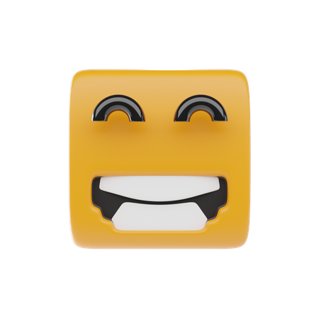 Beaming Face  3D Icon