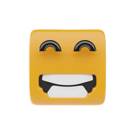 Beaming Face  3D Icon